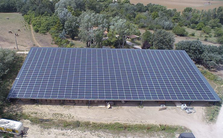 Vu de haut de l'installation - centre equestre